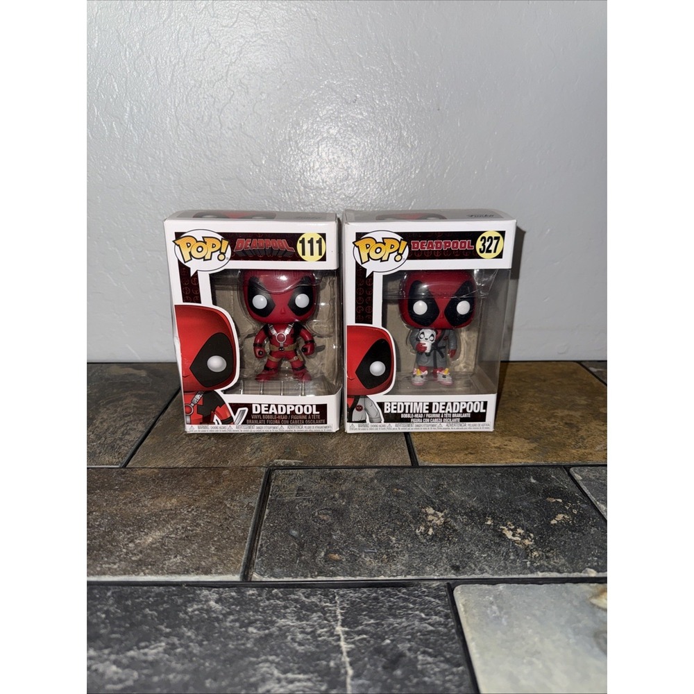 Funko Pop! Marvel Deadpool Lot - X-Force Swords #111 & Bedtime #327